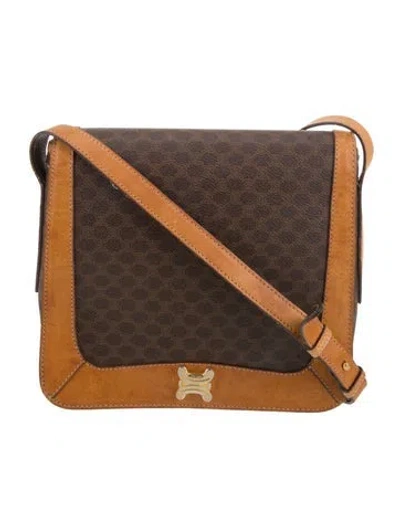 Pre-owned Celine Triomphe Messenger Bag In Brown