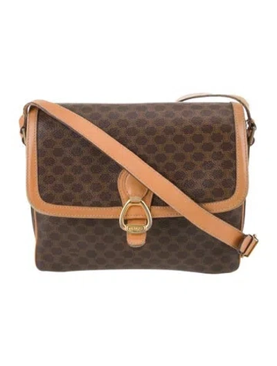 Pre-owned Celine Triomphe Messenger Bag In Brown