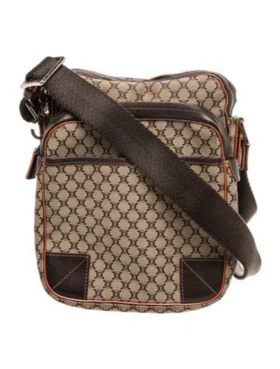 Pre-owned Celine Triomphe Messenger Bag Vintage In Brown