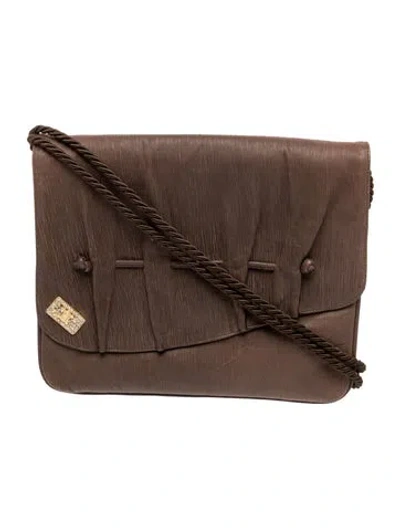 Pre-owned Celine Triomphe Messenger Bag Vintage In Brown