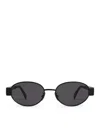 Celine Triomphe Metal 01 Metal Sunglasses In Black