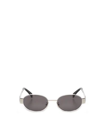 Celine Triomphe Metal 01 Metal Sunglasses In Brown