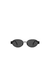 Celine Cl40235u Metal Triomphe 01a Nero Sunglasses In Black/smoky