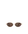 Celine Triomphe Metal 01 Metal Sunglasses In Green
