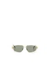 Celine Full-framed Sunglasses In Gold / Green