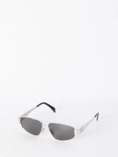 Celine Triomphe Metal 03 Sunglasses In White