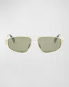 Celine Triomphe Metal Aviator Sunglasses In Gold