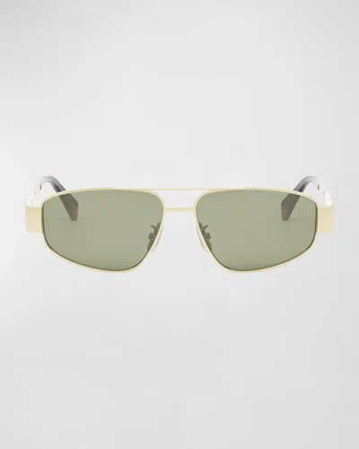 CELINE TRIOMPHE METAL AVIATOR SUNGLASSES