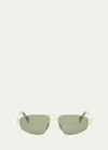 Celine Triomphe Metal Aviator Sunglasses In Gold