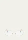 Celine Triomphe Metal Oval Glasses In Shiny Endura Gold