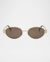Celine Triomphe Metal Sunglasses In Pink