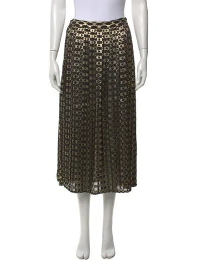 Pre-owned Celine Triomphe Midi Length Skirt In Multi