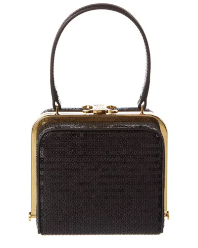 Celine Minaudiere Leather Clutch In Black