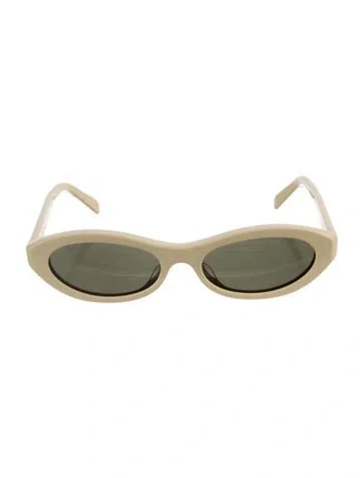 Pre-owned Celine Triomphe Mini 02 Triomphe Sunglasses In Yellow