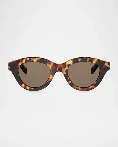 Celine Triomphe Mini 47mm Pantos Sunglasses In Brown