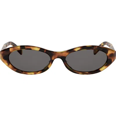 Celine Triomphe Mini 54mm Oval Sunglasses In Black