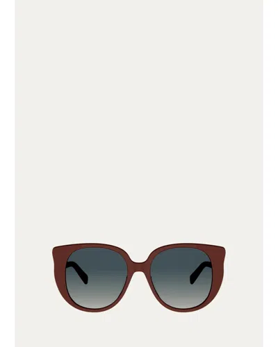Celine Triomphe Mini 55mm Butterfly Sunglasses In Brown