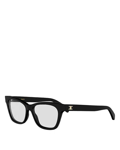 Celine Triomphe Mini Cat Eye Eyeglasses, 54mm In Black