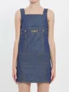 Celine Triomphe Mini Dress In Blue