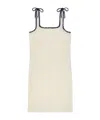 Celine Triomphe Mini Dress In Crocheted Cotton In Neutral