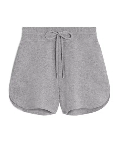 Celine Triomphe Mini Shorts In Wool And Cashmere In Gray