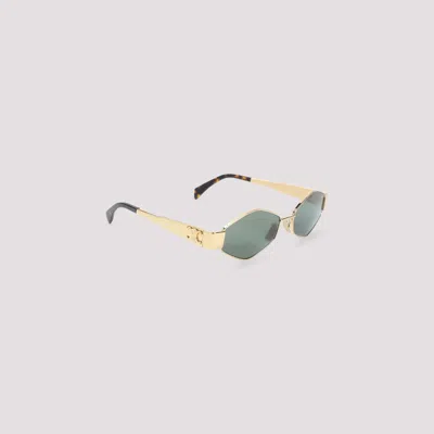 Celine Triomphe Mini Sunglasses In Metallic