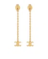 Celine Triomphe Mini Triomphe Earrings In Brass With Gold Finish
