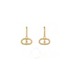 Celine Maillon Triomphe Gold Decorated Brass Earrings In Gold Tone