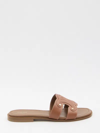 Celine Triomphe Mule 15 In Brown