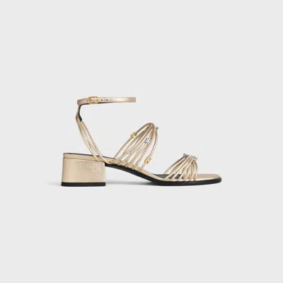 Celine Triomphe Multi Strap Sandal 40 In Gold