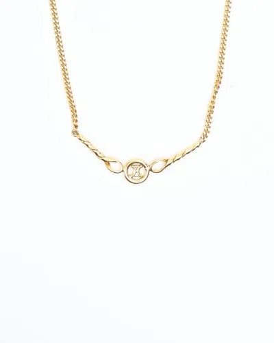 Celine Céline Triomphe Necklace In Gold