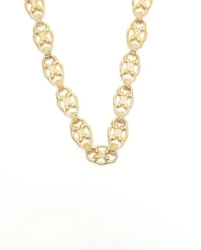 Celine Céline Triomphe Necklace In Gold
