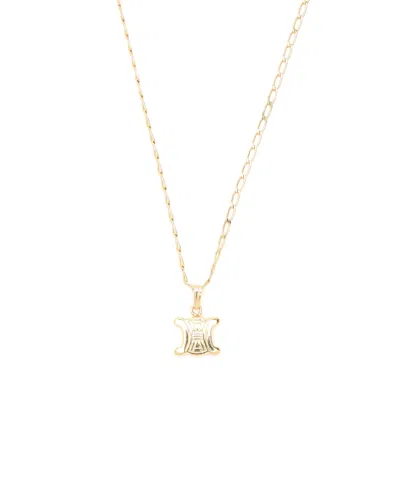 Celine Céline Triomphe Necklace In Gold