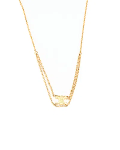 Celine Céline Triomphe Necklace In Gold