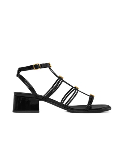 CELINE CELINE CLEMENCE MULTI TRIOMPHE SANDAL IN GLOSSY CALFSKIN