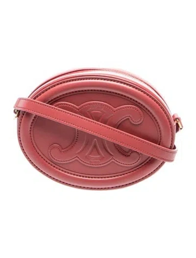 Pre-owned Celine Triomphe Oval Bag In Pink