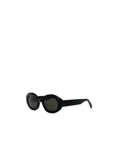 Celine Triomphe Oval-frame Sunglasses In Gray