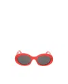 Celine Triomphe Oval-frame Sunglasses In Pink