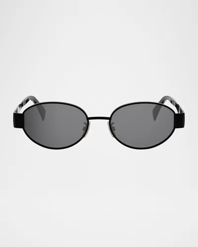 Celine Triomphe Oval Metal Sunglasses