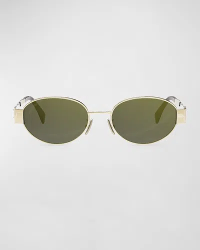 Celine Cl40235u Metal Triomphe 30n Gold Sunglasses