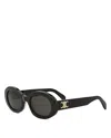 Celine Triomphe Oval Sunglasses In Black