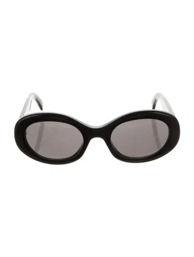 Pre-owned Celine Triomphe Oversize Sunglasses In Black