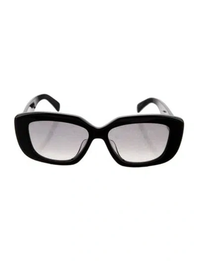 Pre-owned Celine Triomphe Oversize Sunglasses In Black