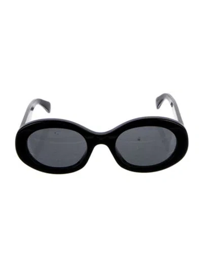 Pre-owned Celine Triomphe Oversize Sunglasses In Black