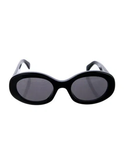 Pre-owned Celine Triomphe Oversize Sunglasses In Black