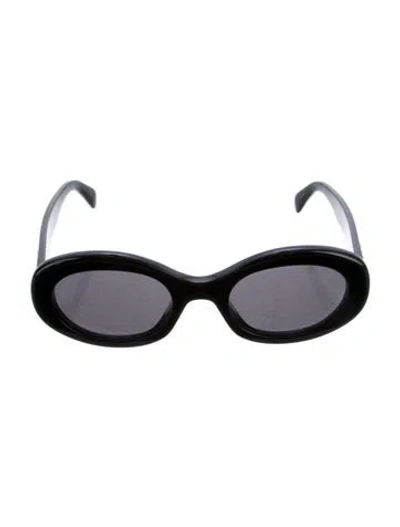 Pre-owned Celine Triomphe Oversize Sunglasses In Black