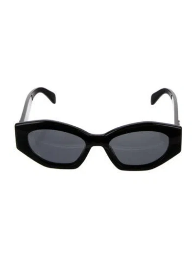 Pre-owned Celine Triomphe Oversize Sunglasses In Black