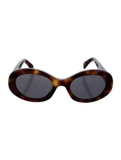 Pre-owned Celine Triomphe Oversize Sunglasses In Brown