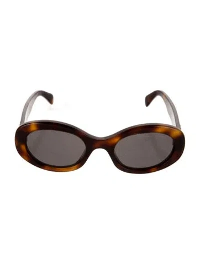 Pre-owned Celine Triomphe Oversize Sunglasses In Brown