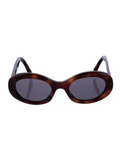 Pre-owned Celine Triomphe Oversize Sunglasses In Brown